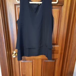 Diane Gilman Hi Low Tank, Navy Blue